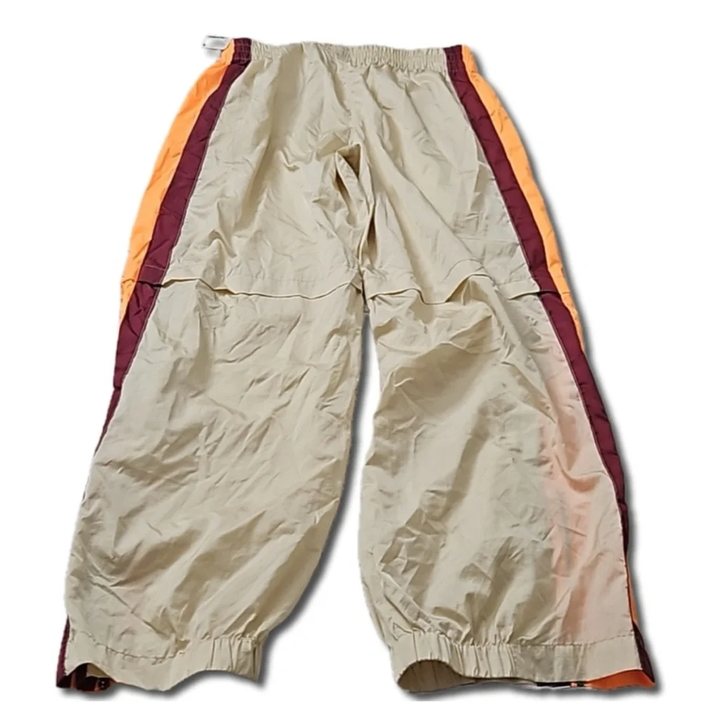 Free People End Zone Track Pants in Magnolia Combo Sz L Side Zip Bottom NWOT - Picture 5 of 5